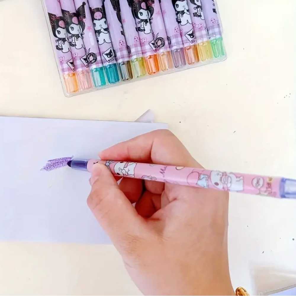 Sanrio HELLO KITTY AND FRIENDS 12-Color Rotating Crayon Set - Picture 10 of 10